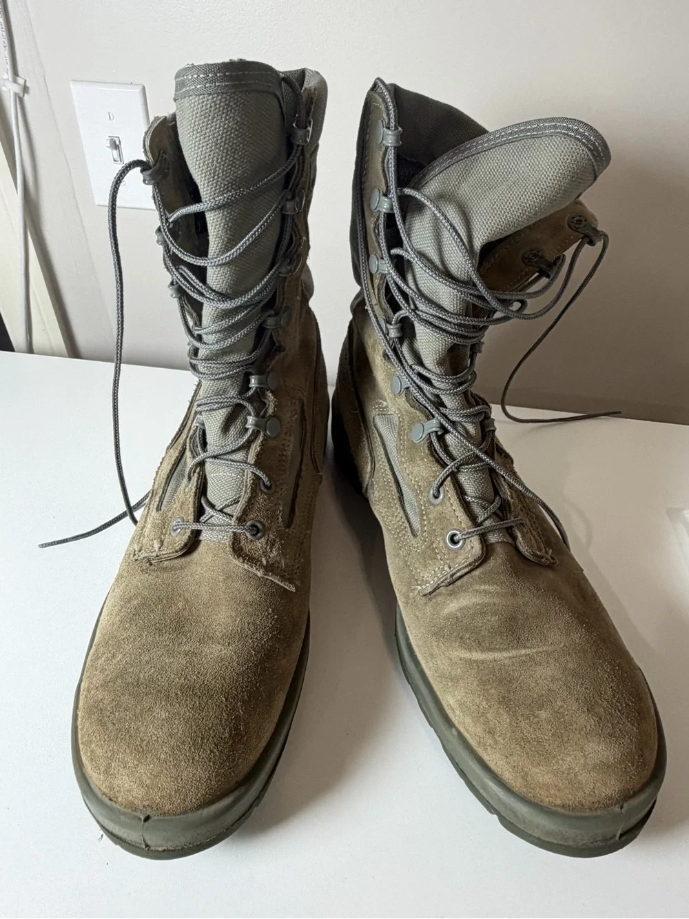 Men's Belleville 10.5 GORETEX Tactical Suede Combat Moto Boots - Olive Brown